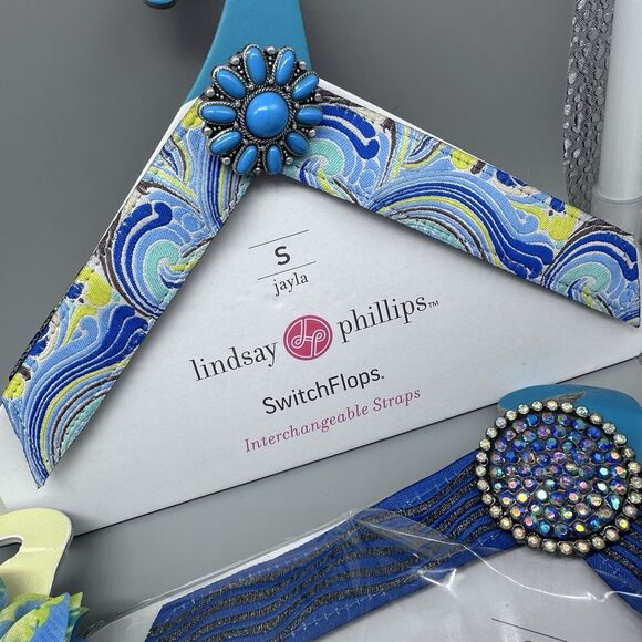 SwitchFlops Lindsay Phillips Lot Of 8 Interchangeable Straps Sz Small 5/6 - Picture 3 of 8